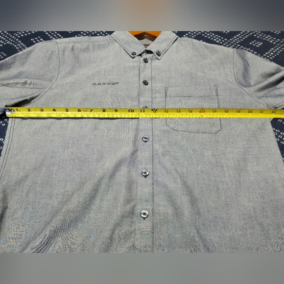 Mammut Lenni Short-Sleeved Gray Button-up Men's Shirt Size Large - Picture 7 of 10